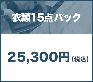 衣類15点パック25,300円(税込)