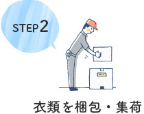 STEP2 衣類を梱包・集荷 